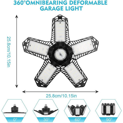 16000LM Garage Light with 6 LED Garage Ceiling Lights Panels