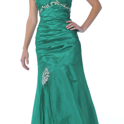 CLEARANCE - Cinderella Divine 1646 Long Dress Taffeta One Shoulder (Size 6)