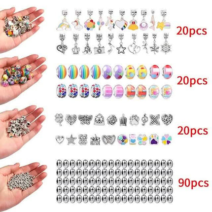 165-Piece: Gorgeous Color Beads DIY Handmade Children's Bracelet Set