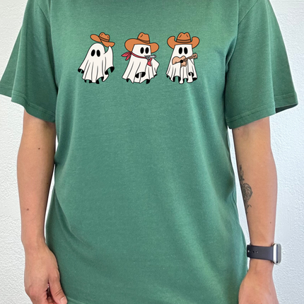 Cowboy Ghosts Unisex Bamboo Viscose/Organic Cotton Short Sleeve Graphic T-Shirt