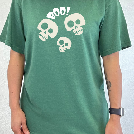 Halloween Boo Unisex Bamboo Viscose/Organic Cotton Short Sleeve Graphic T-Shirt