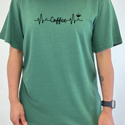 Heartbeat Coffee Unisex Bamboo/Cotton Graphic T-Shirt