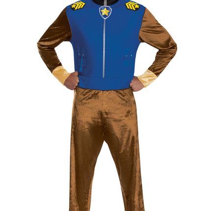 Paw Patrol Chase Classic Mens Adult Costume