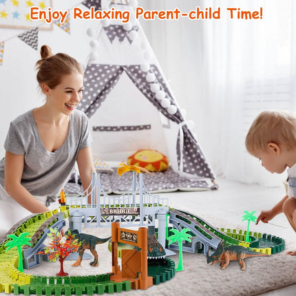 175-Piece: Dinosaur Race Track Set
