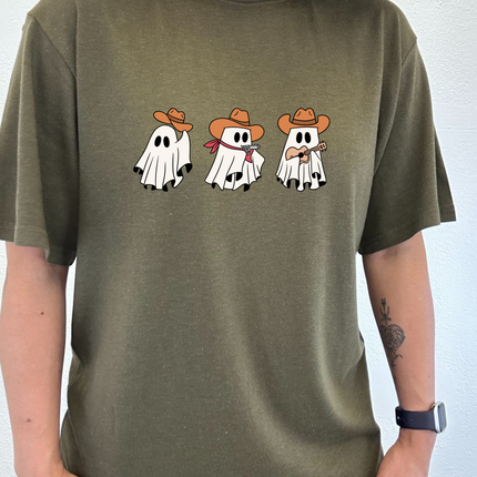Cowboy Ghosts Unisex Bamboo Viscose/Organic Cotton Short Sleeve Graphic T-Shirt