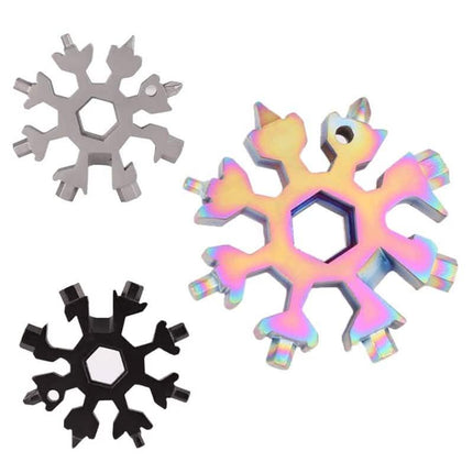 18-in-1 Multi-Tool Stainless Steel Snowflake-Shaped Tool