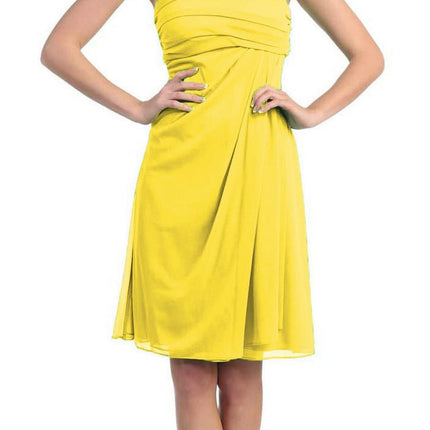 CLEARANCE - Eureka 1801 One Shoulder Knee Length Chiffon Dress (Size 2XL)