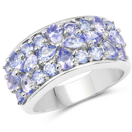 Tanzanite Ring 2.52 Carat in Sterling Silver – Genuine Gemstone Jewelry