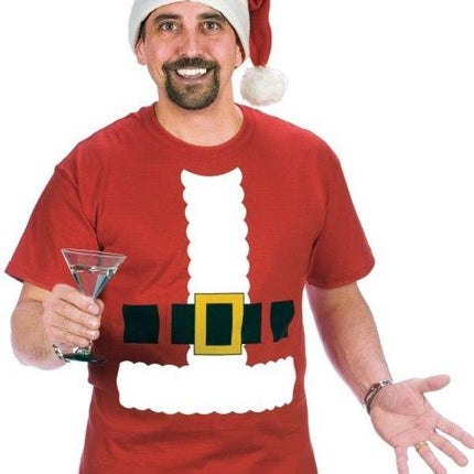 Santa Claus Funny Christmas Adult T-Shirt and Hat