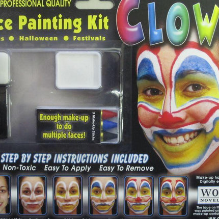 Wolfe Clown Face Painting Kit Professional Quality