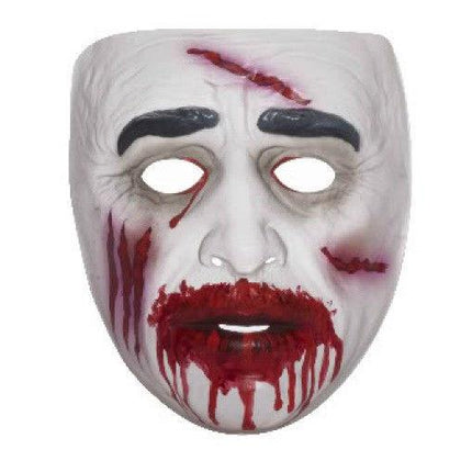 Transparent Zombie Bloody Male Adult Plastic Mask