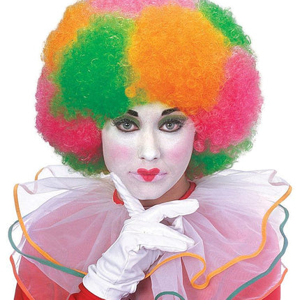 Neon Multi Color Deluxe Clown Wig