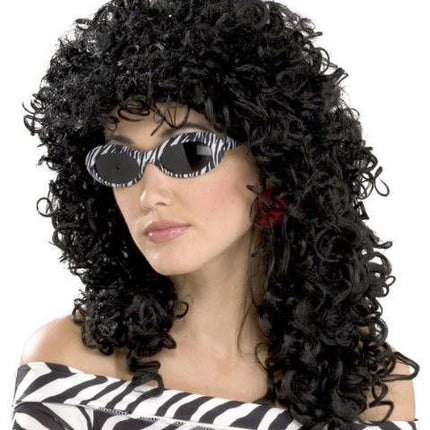 Forum Novelties 80's To The Maxx Black Wild Curl Adult Unisex Wig