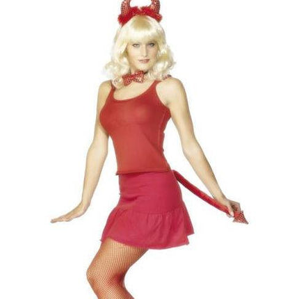 Sequin Devil Costume Set Accessory Kit