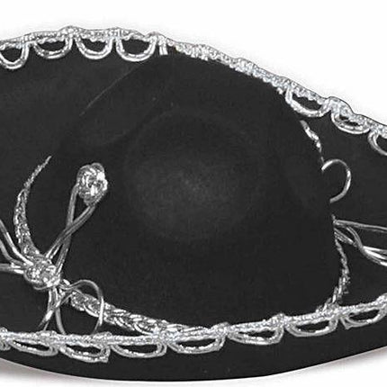 Black Sombrero Mexican Cinco De Mayo  Adult Hat
