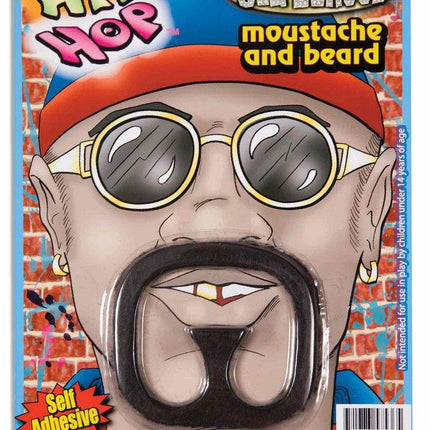 Rap Star Self Adhesive Moustache and Beard Disguise