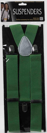 Men's Adult Green Suspenders Costume Accessory