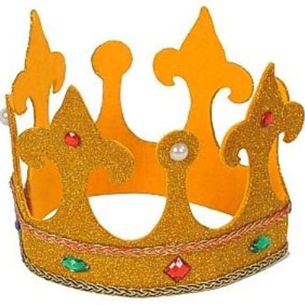 Gold Fabric King Crown