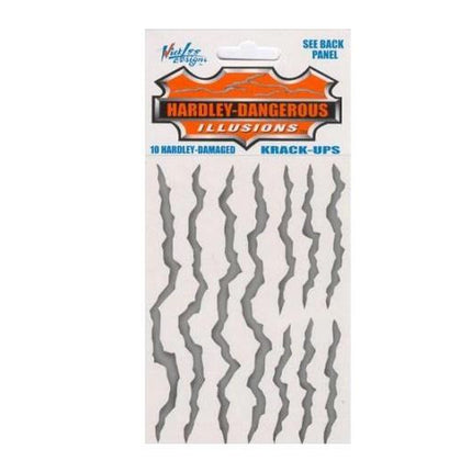 Hardley Dangerous Illusions Krack Ups Set of 10 Sticker Car Gag Decal Scratches