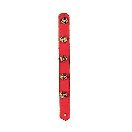 Deluxe Red Vinyl Santa Jingle Bells Strap Costume Accessory Prop