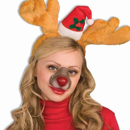 Rudolph the Reindeer Nose on Elastic Band Christmas Costume Accessory