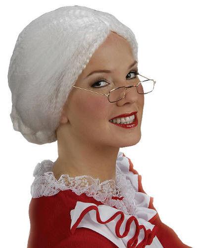 Mrs. Santa Claus Wig Christmas Old Woman Bun