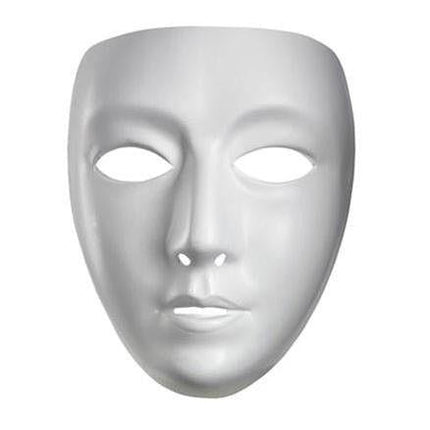 Blank White Female Adult Mask