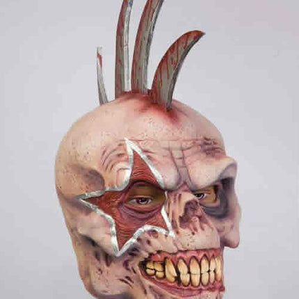 Razor Rocker Skull with Mohawk Adult Mask