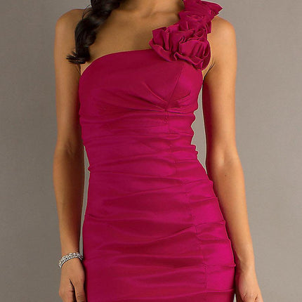 CLEARANCE - Eureka 1893 Rosette Studded Single Strapped Teal Cocktail Dress (Size L)