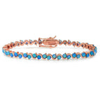 Swirly Blue / Rose Gold