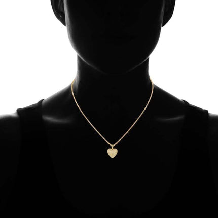 18k Gold Plated Puffed Heart Pendant Necklace