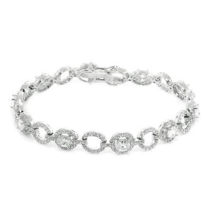 18K White Gold Plated Tennis Bracelets