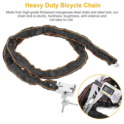 1.8m Bike Chain Lock with 3 Keys Heavy Duty Security Lock
