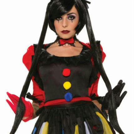 Twisted Attractions: Midnight Magic Short Black Bob with Long Pigtails Wig