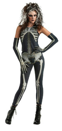 Skelee Girl Adult Skeleton Costume Size Large