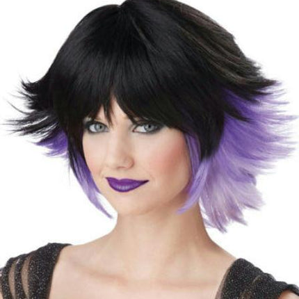 Fantasia Black, Purple, Lavender Gradient Pixie Costume Wig