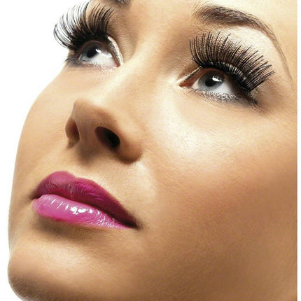 Black Fake False Eyelashes with Adhesive