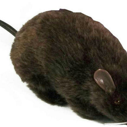 Furry Black Fake Rat Prop Scary Prank Mouse