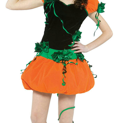 Rasta Imposta Girl's Teen Pumpkin Witch Halloween Costume Size12-16