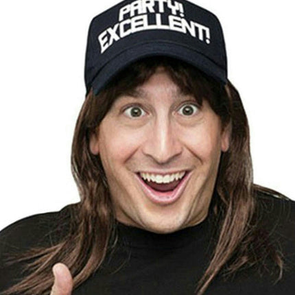Excellent! Wayne's World Wig and Hat Costume Accessory Kit