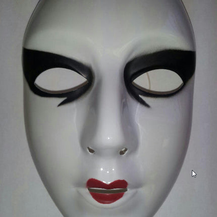 Cesar Painted White Female Semi-Rigid Plastic Face Mask