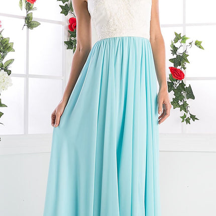 Cinderella Divine 1965 Sleeveless Dress V-Neck Embroidered Bodice