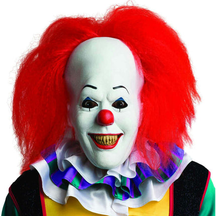IT the Movie: Pennywise Adult Mask with Hair