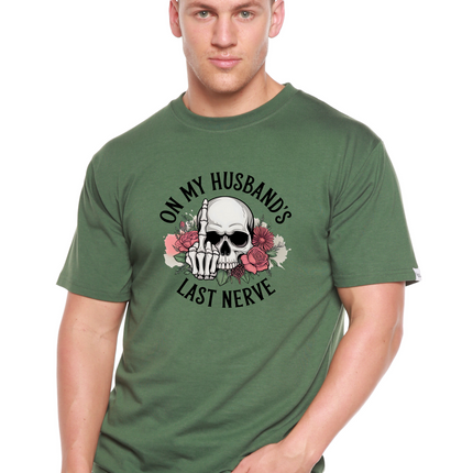 On My Husbands Last Nerve Sublimation Unisex Bamboo/Cotton Graphic T-Shirt
