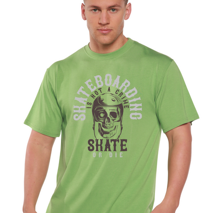 Skate Boarding Men's Bamboo Viscose/Organic Cotton Short Sleeve Graphic T-Shirt