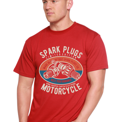 Spark Plugs Spun Bamboo® Men's Bamboo Viscose/Organic Cotton Short Sleeve Graphic T-Shirt