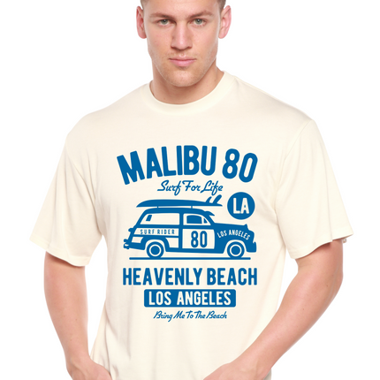 Malibu 80 Men's Bamboo Viscose/Organic Cotton Short Sleeve Graphic T-Shirt