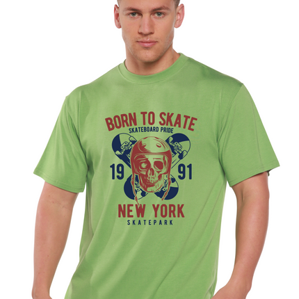 Born To Skate 1991 New York Men's Bamboo Viscose/Organic Cotton Short Sleeve Graphic T-Shirt