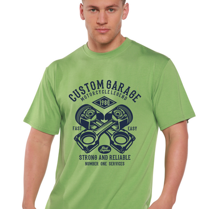 Custom Garage Men's Bamboo Viscose/Organic Cotton Short Sleeve Graphic T-Shirt