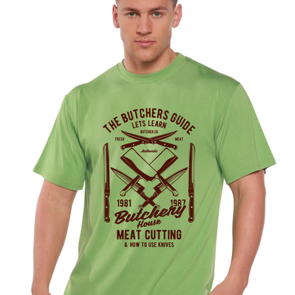 Butchery House Men's Bamboo Viscose/Organic Cotton Short Sleeve Graphic T-Shirt